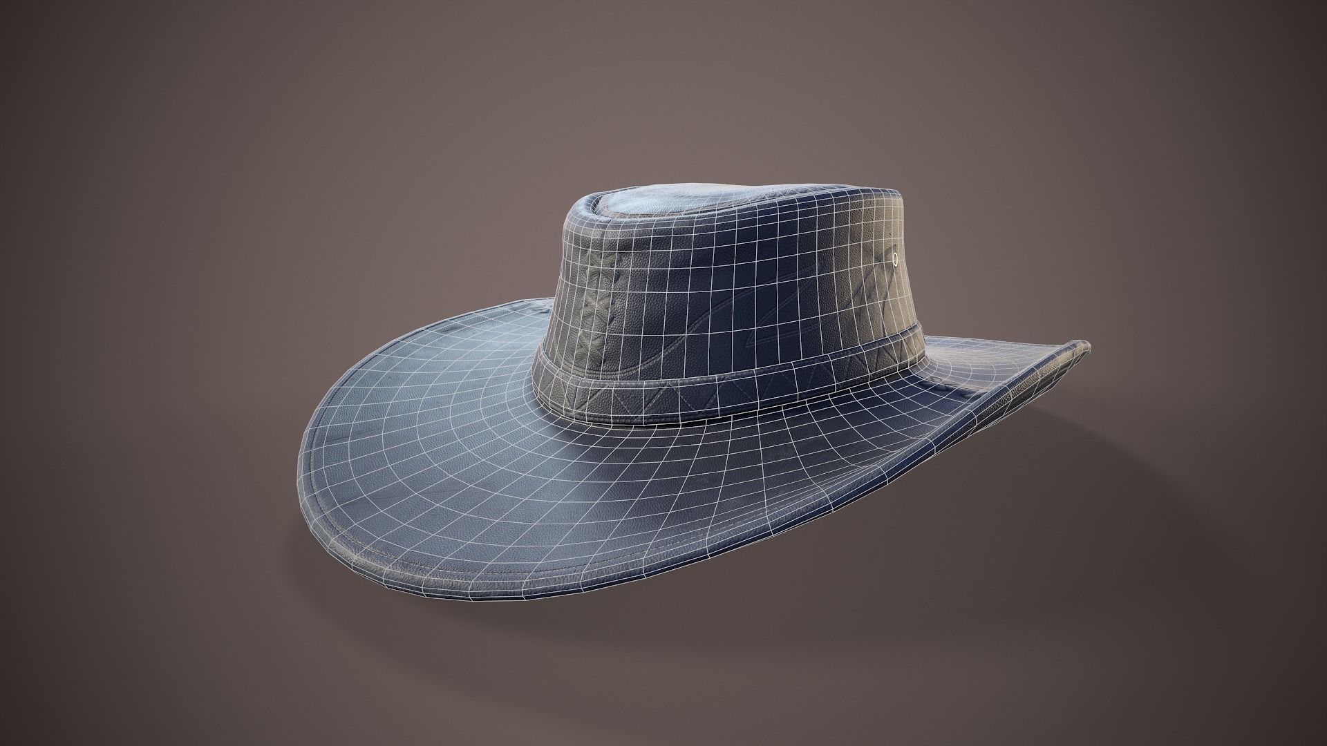 Cowboy Hat Low-poly 3D model_9