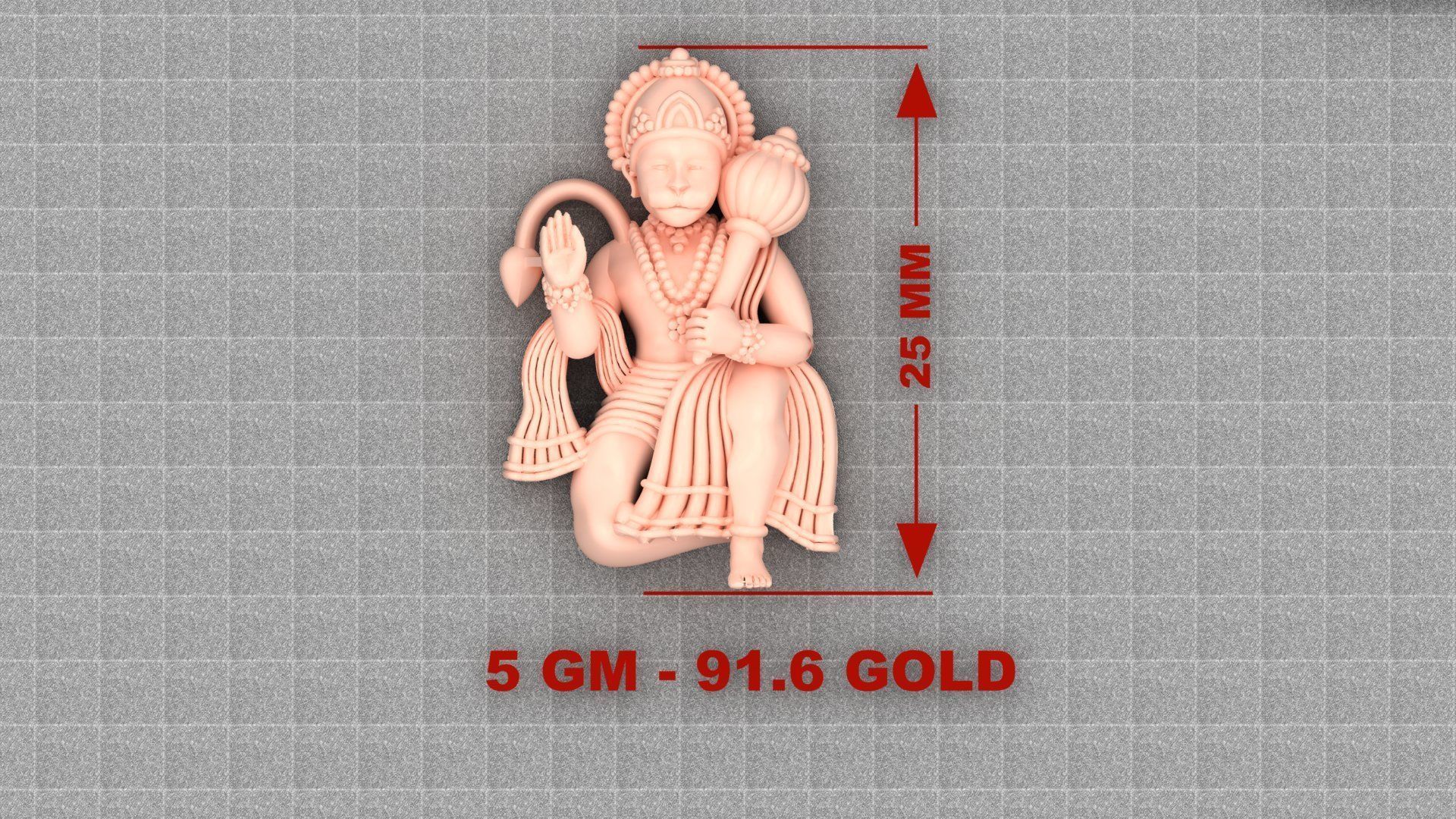 HANUMANJI LOKET  3D print model_2