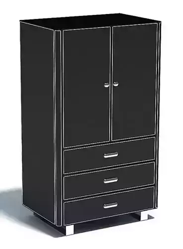 Modern Black Storage Cabinet