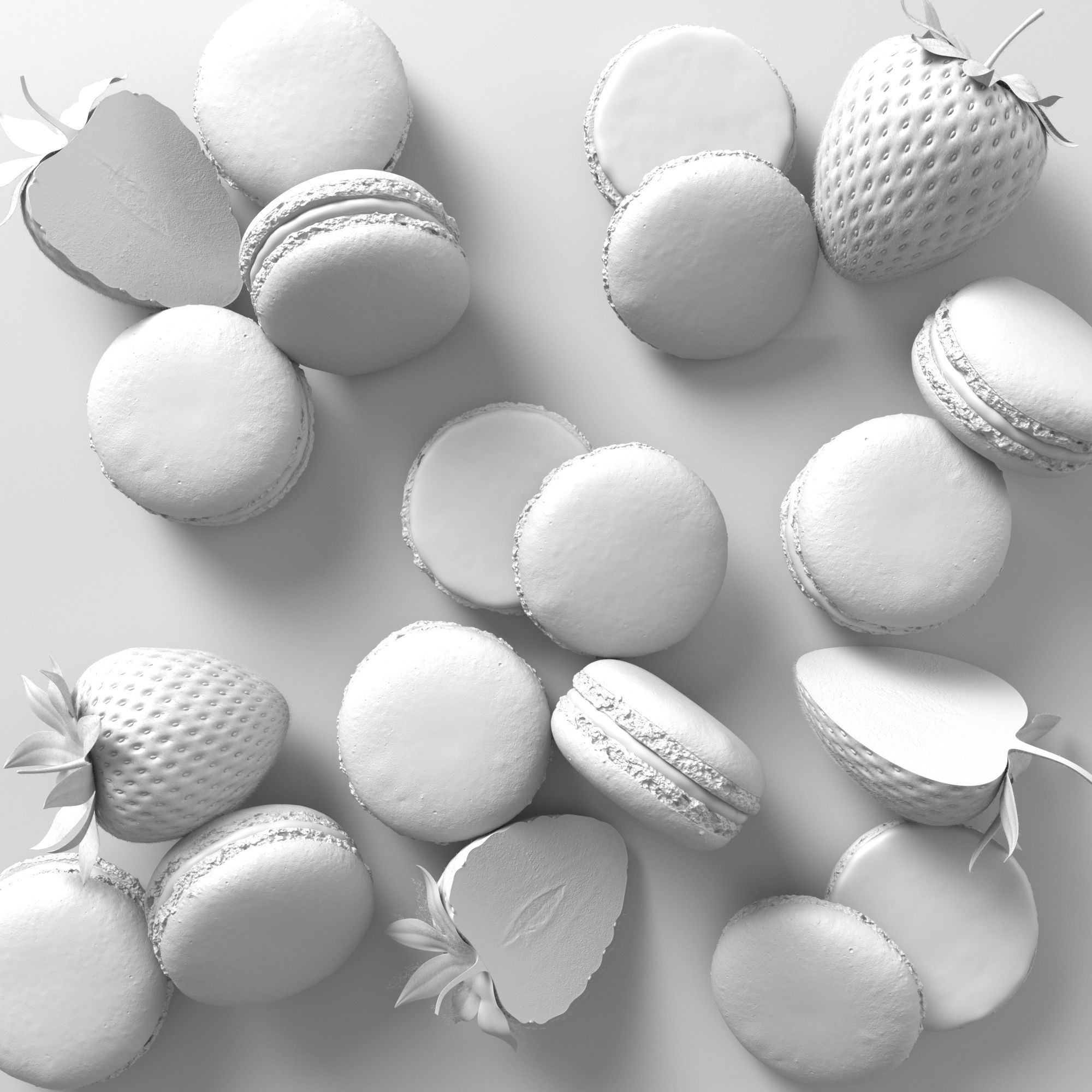 Macarons - 6 Variations 3D model_5
