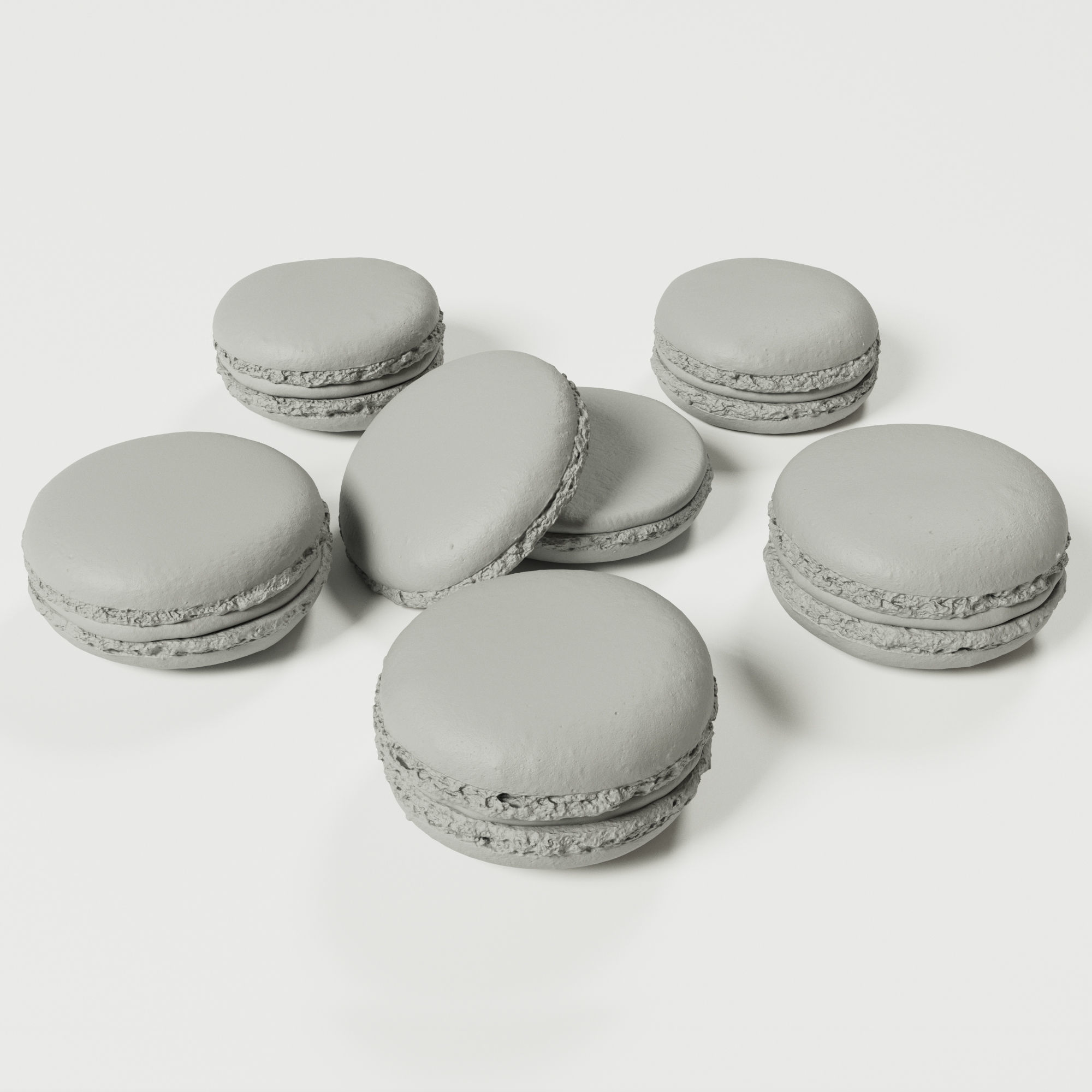 Macarons - 6 Variations 3D model_3
