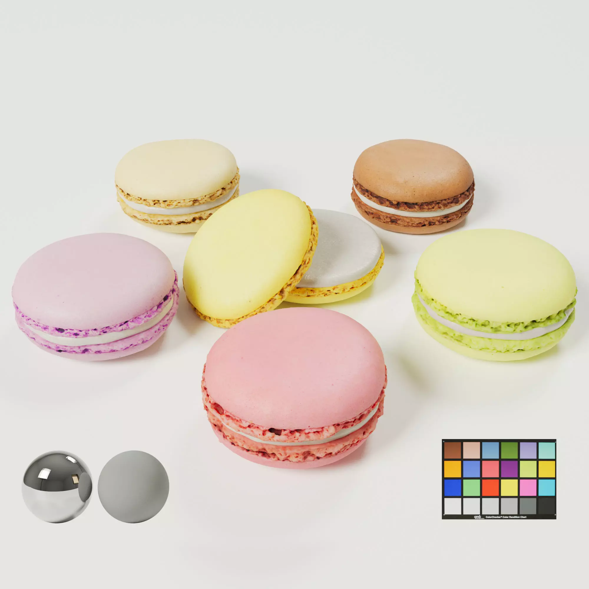 Macarons - 6 Variations 3D model_0