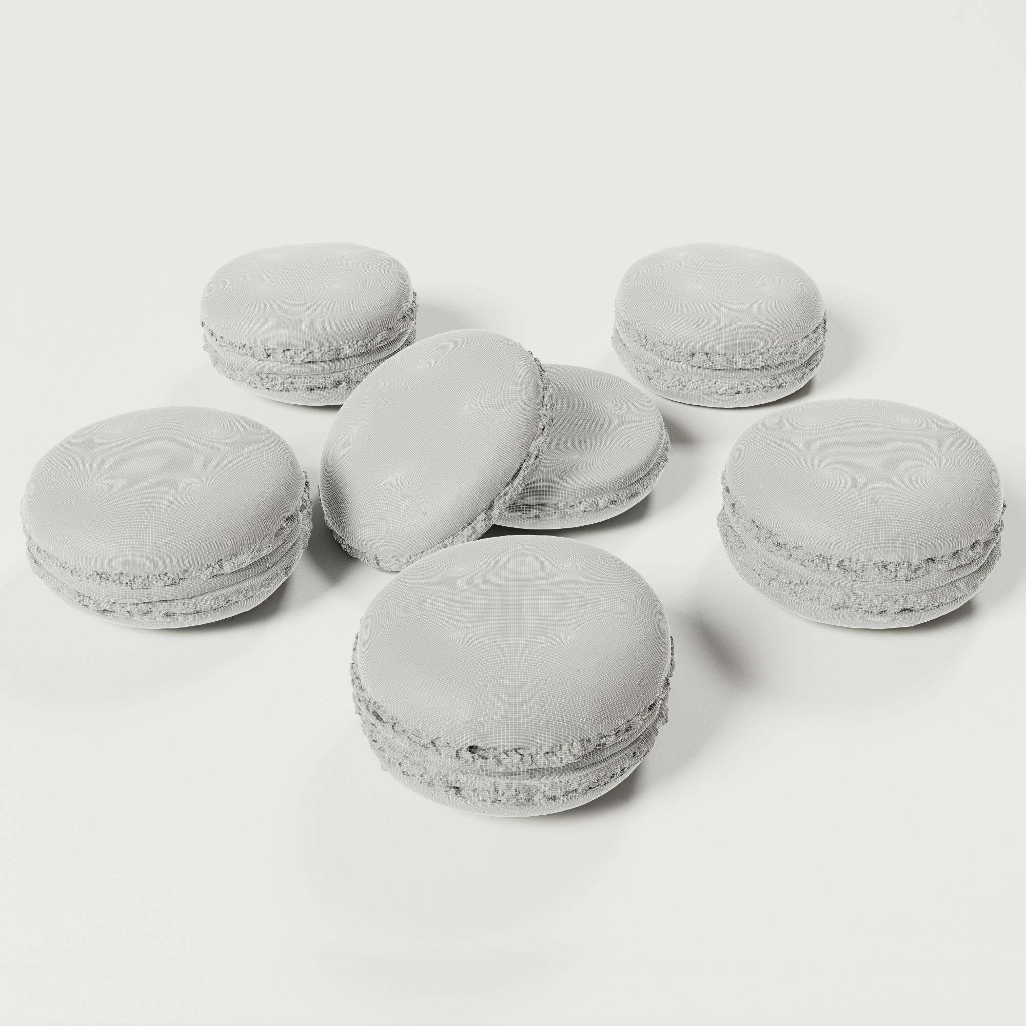Macarons - 6 Variations 3D model_1