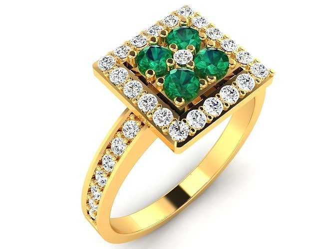 Solitaire Engagement Wedding Ring 3D print model