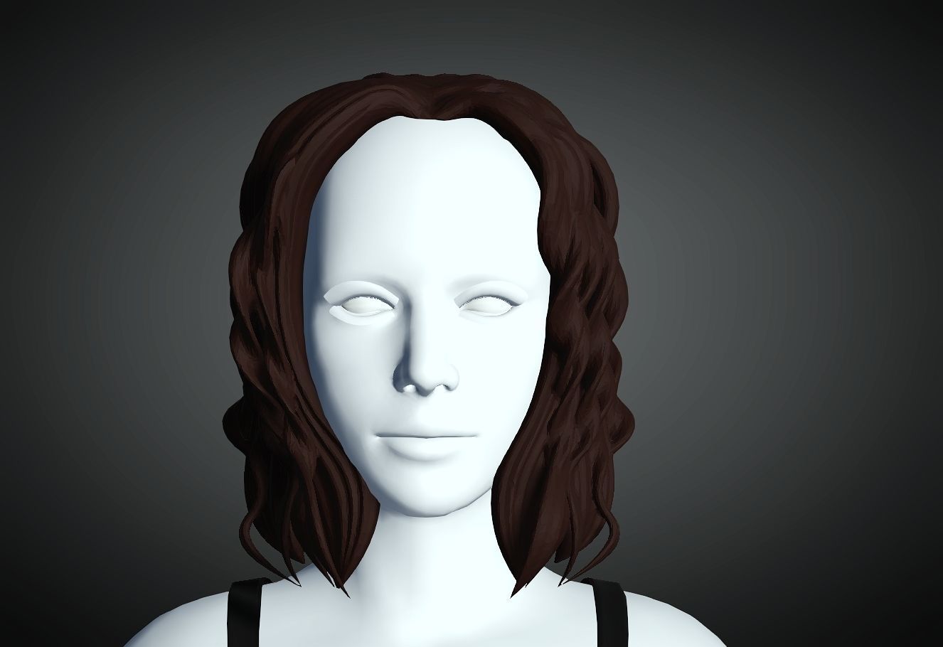 3D Hair style for Female 61 3D model 3D print model_3