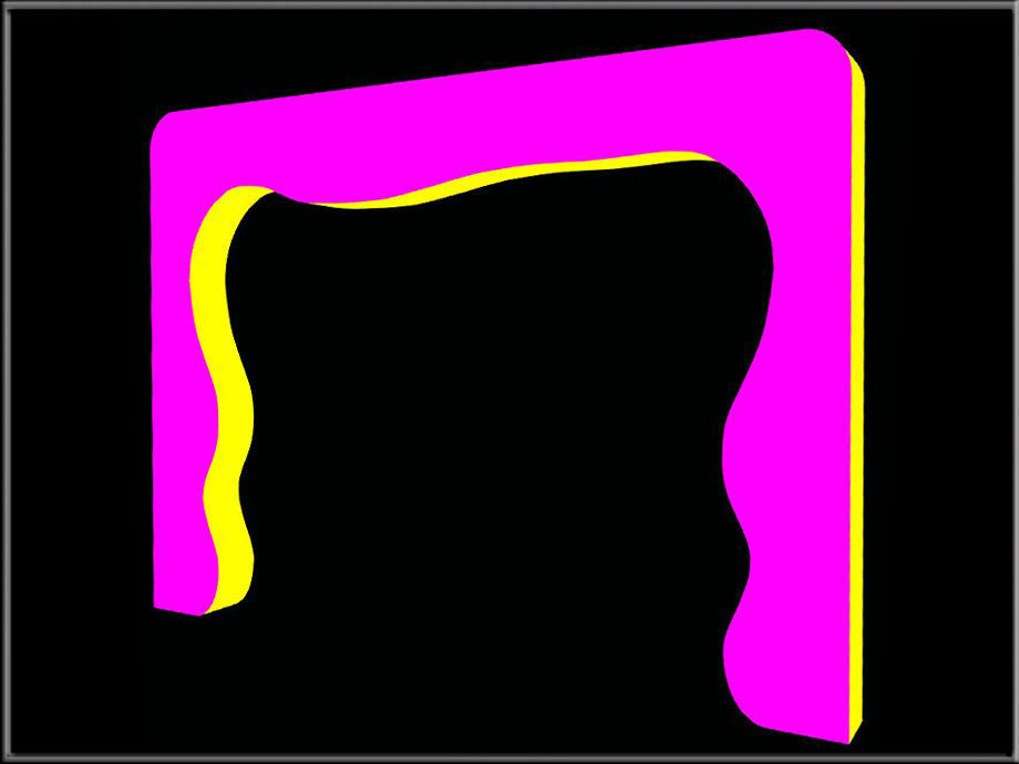 Curved Arch Low-poly 3D model_5