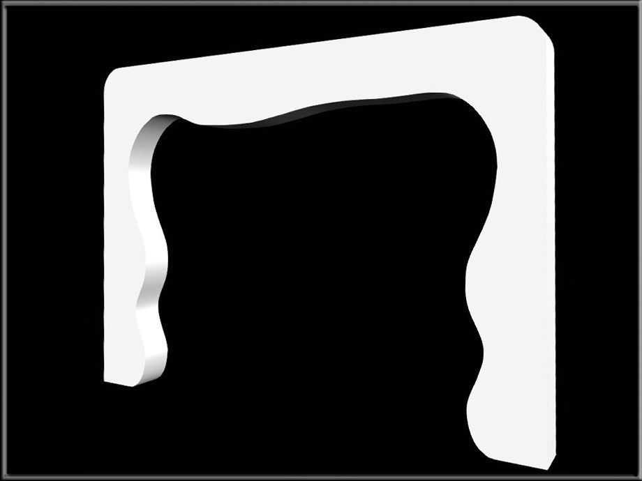 Curved Arch Low-poly 3D model_2