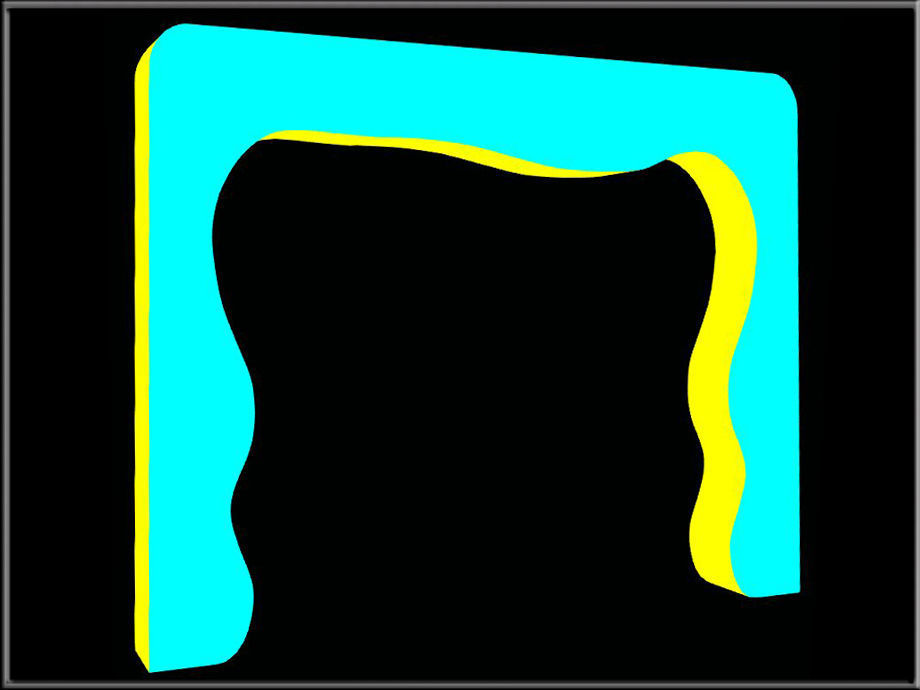 Curved Arch Low-poly 3D model_6