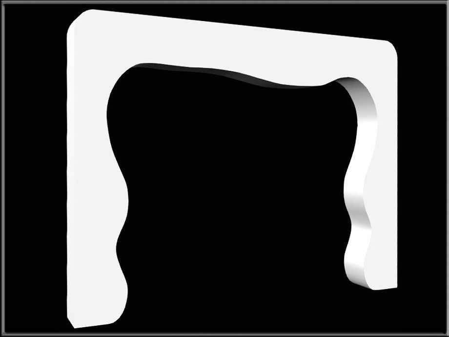 Curved Arch Low-poly 3D model_1