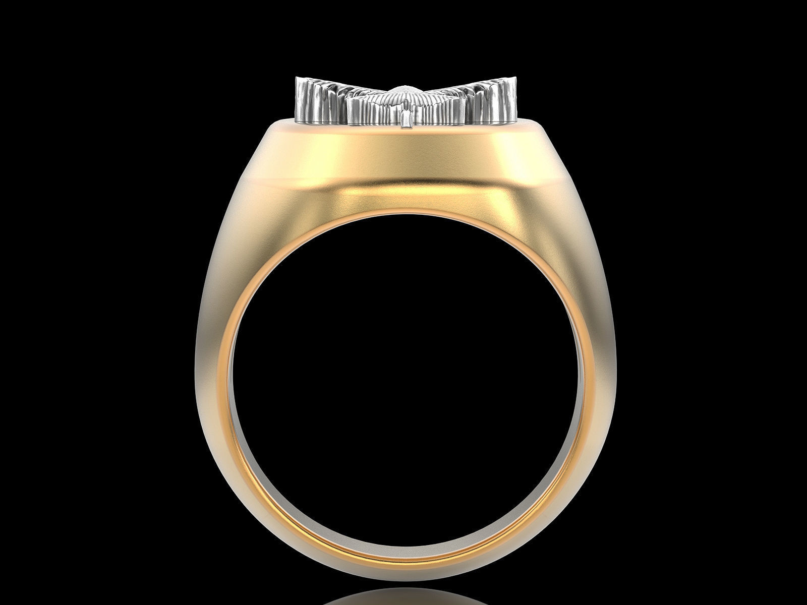Marijuana ring  gold jewelry printable 3D model 3D print model_5