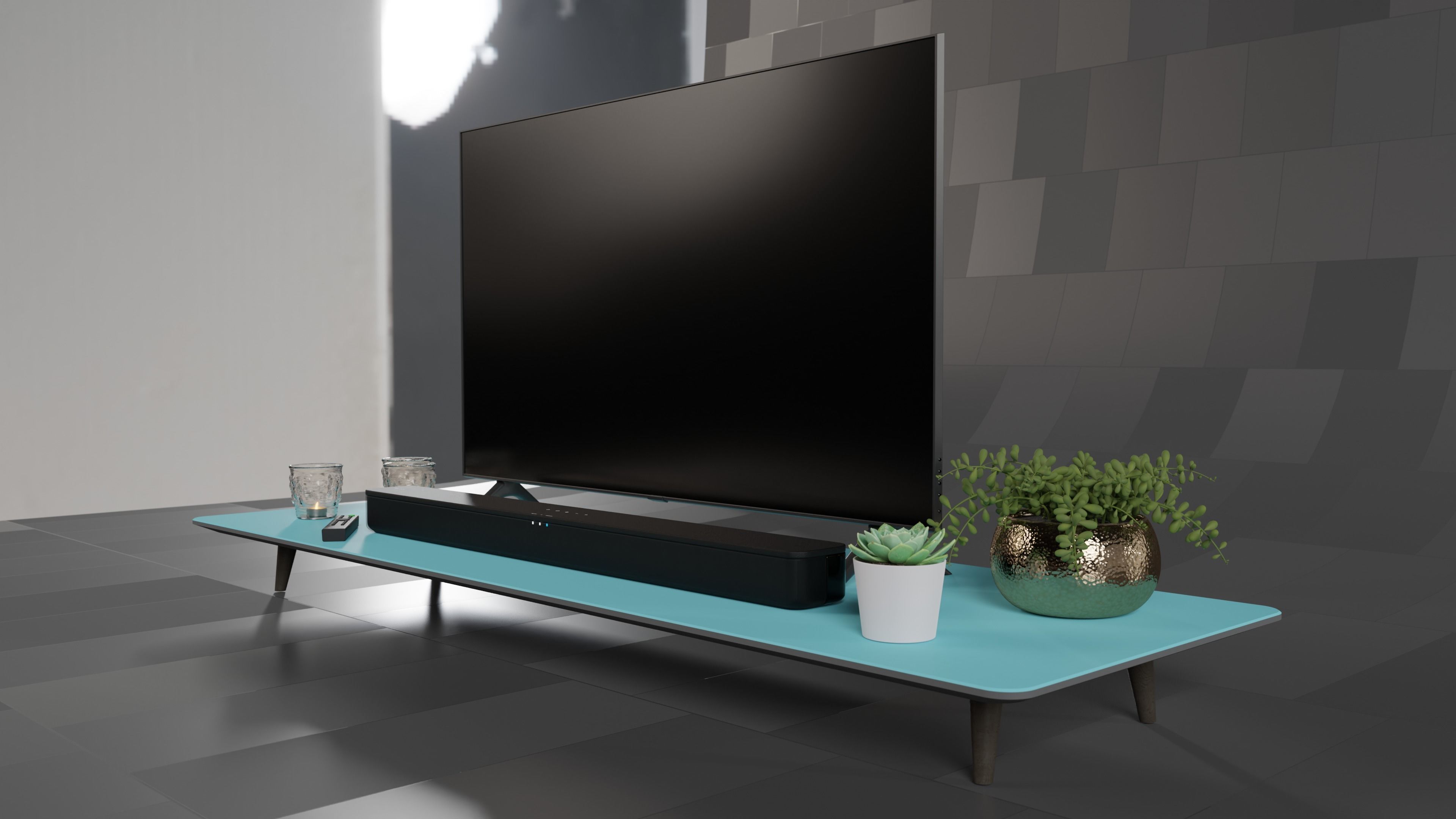 Lowboard - easY  Low-poly 3D model_1