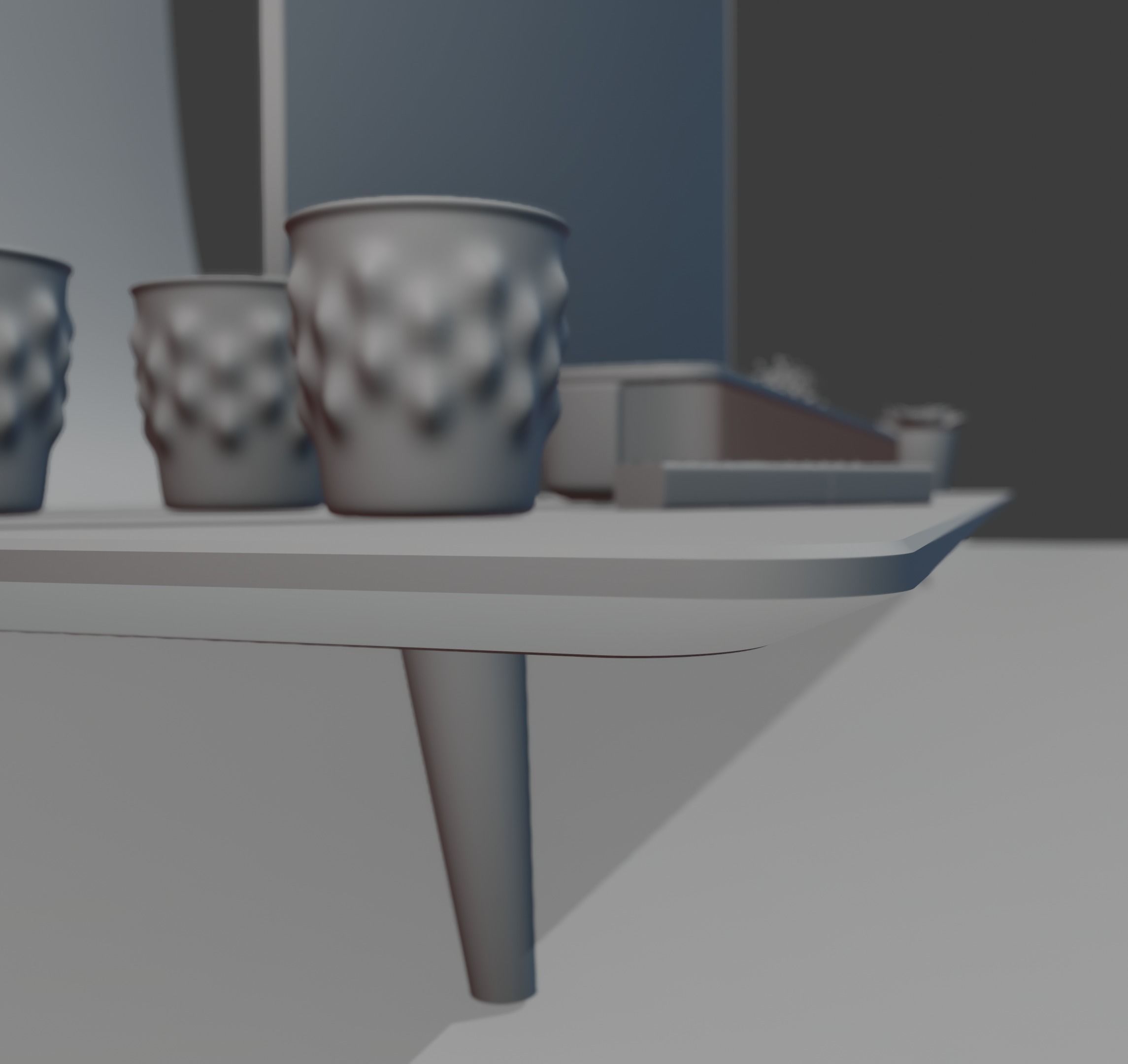 Lowboard - easY  Low-poly 3D model_5