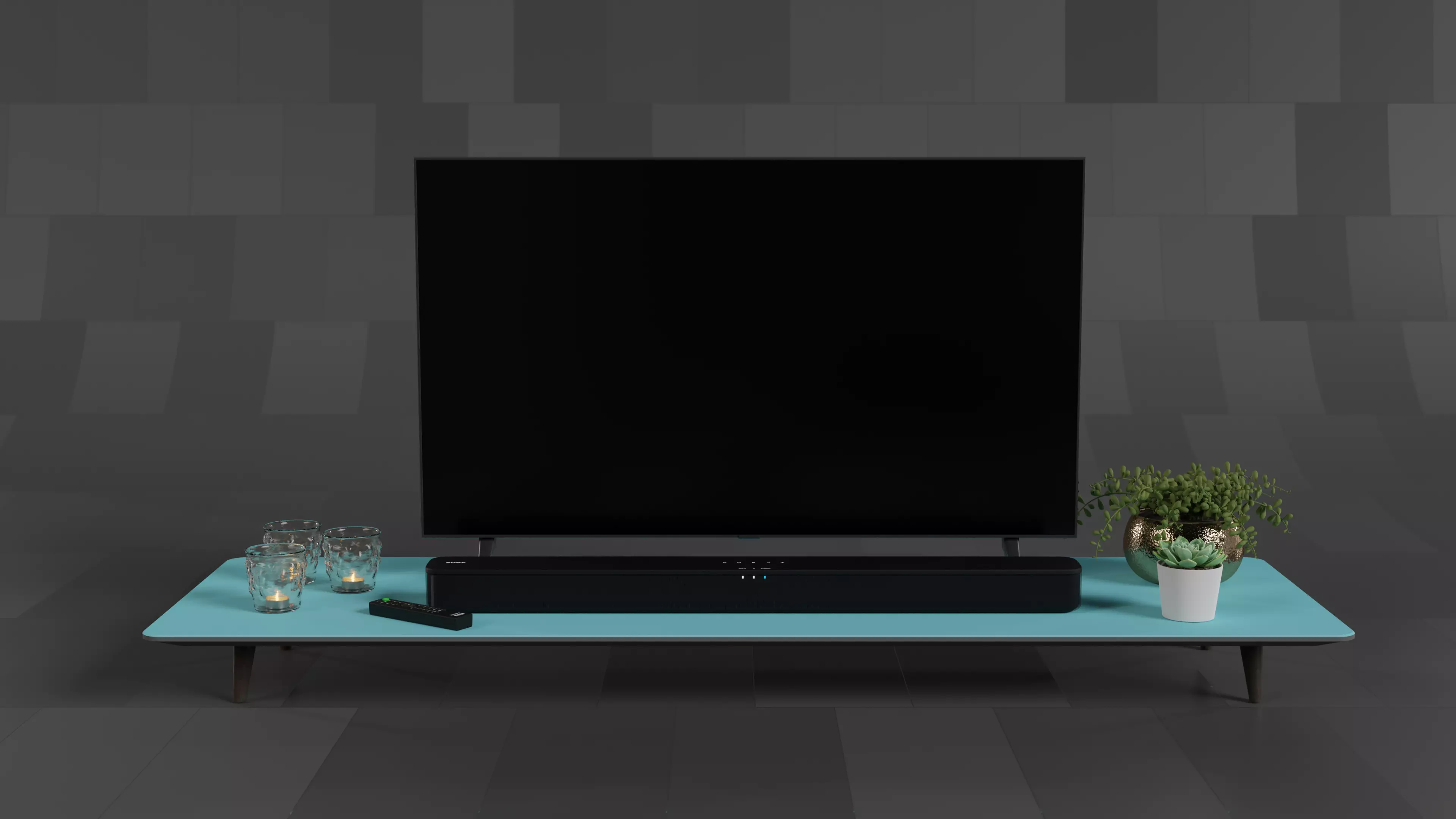 Lowboard - easY  Low-poly 3D model_0