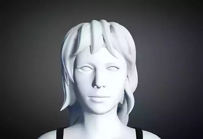 3D Hair style for Female 64 3D model