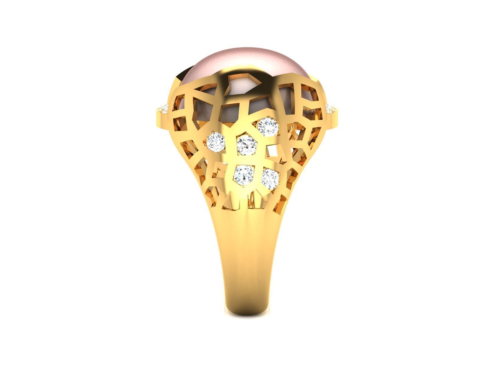 Solitaire Engagement Wedding Opal Stone  Ring 3D print model_11