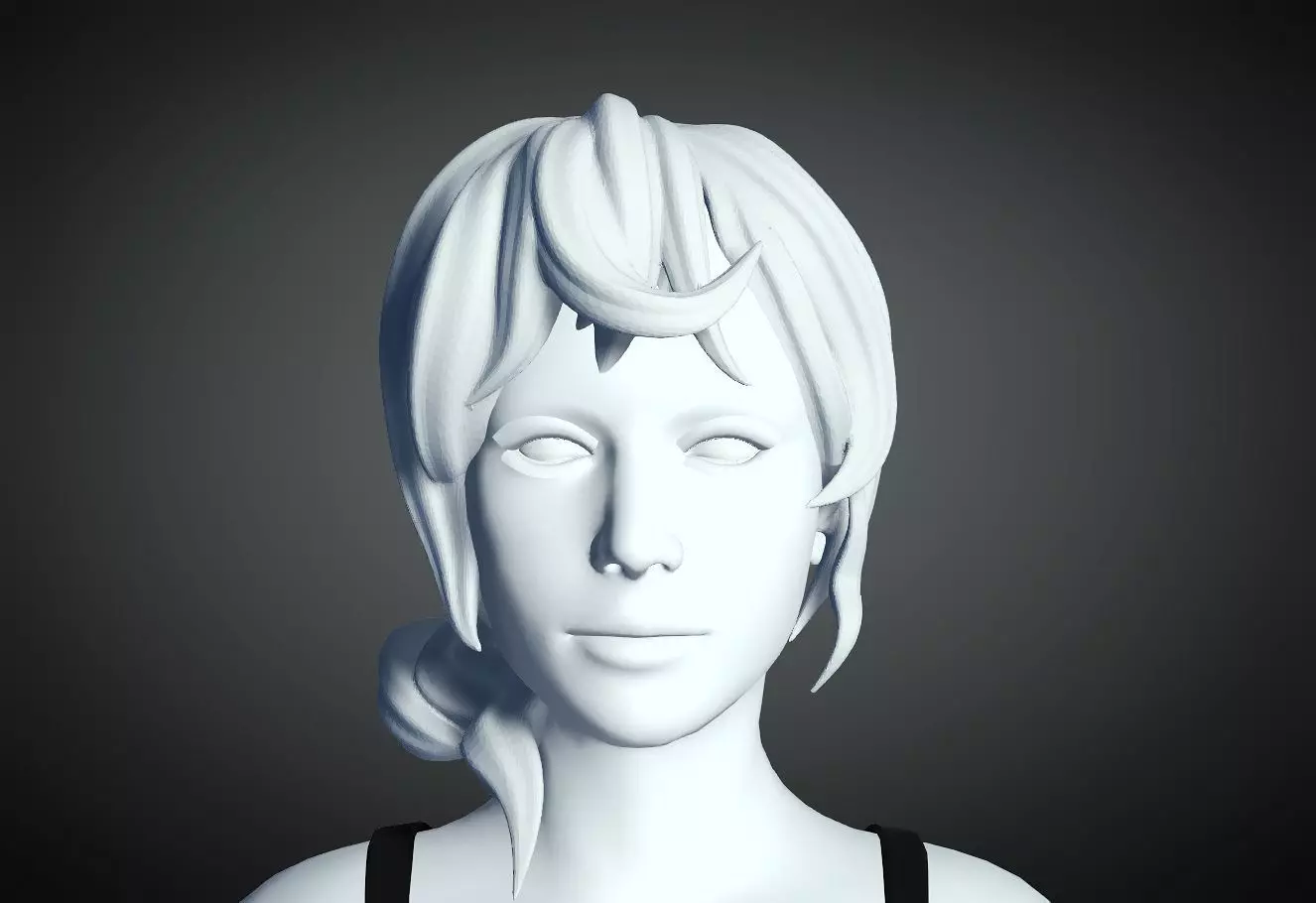 3D Hair style for Female 65 3D model 3D print model