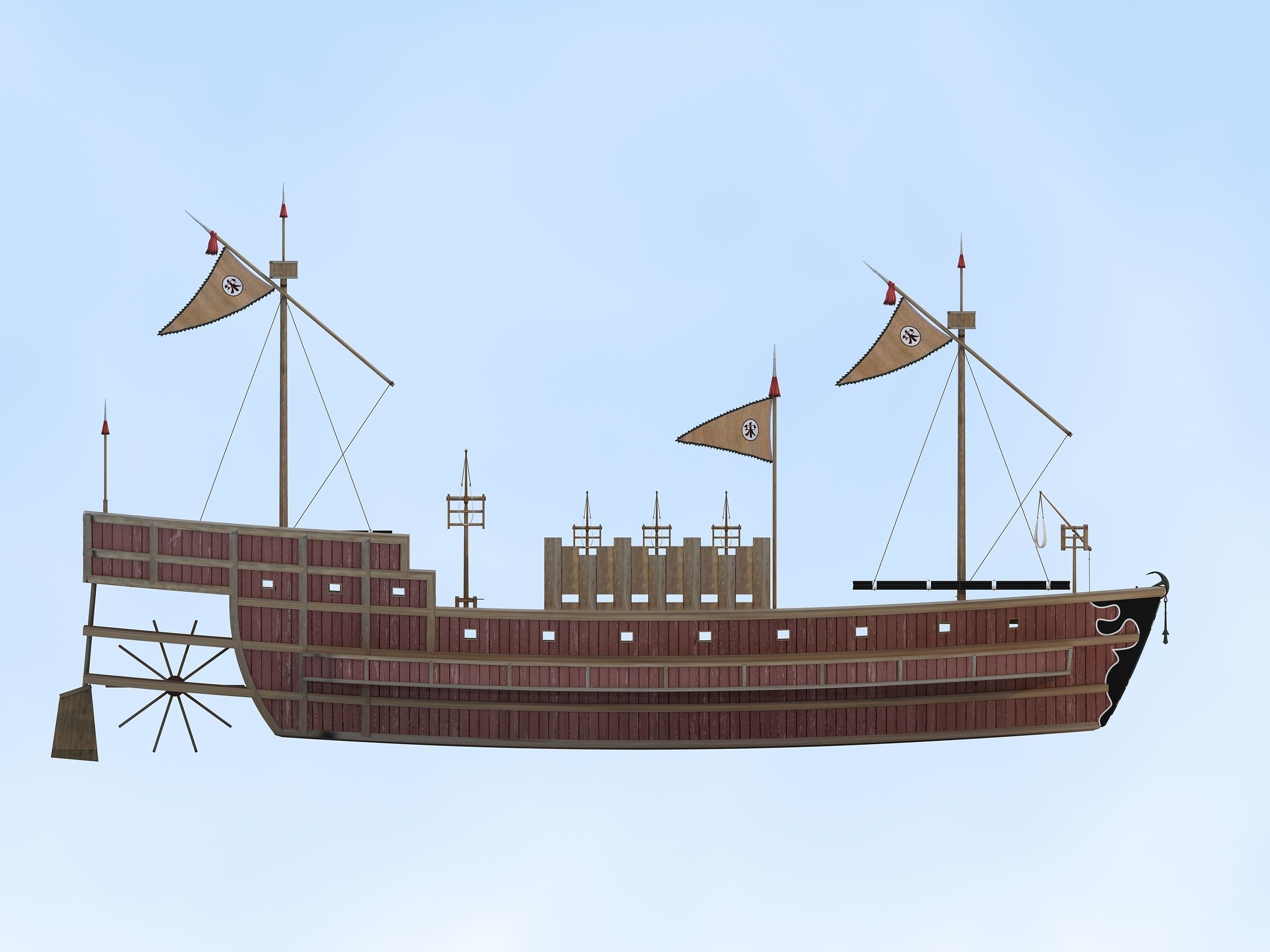 Warships of the Southern Song Dynasty 3D model_6