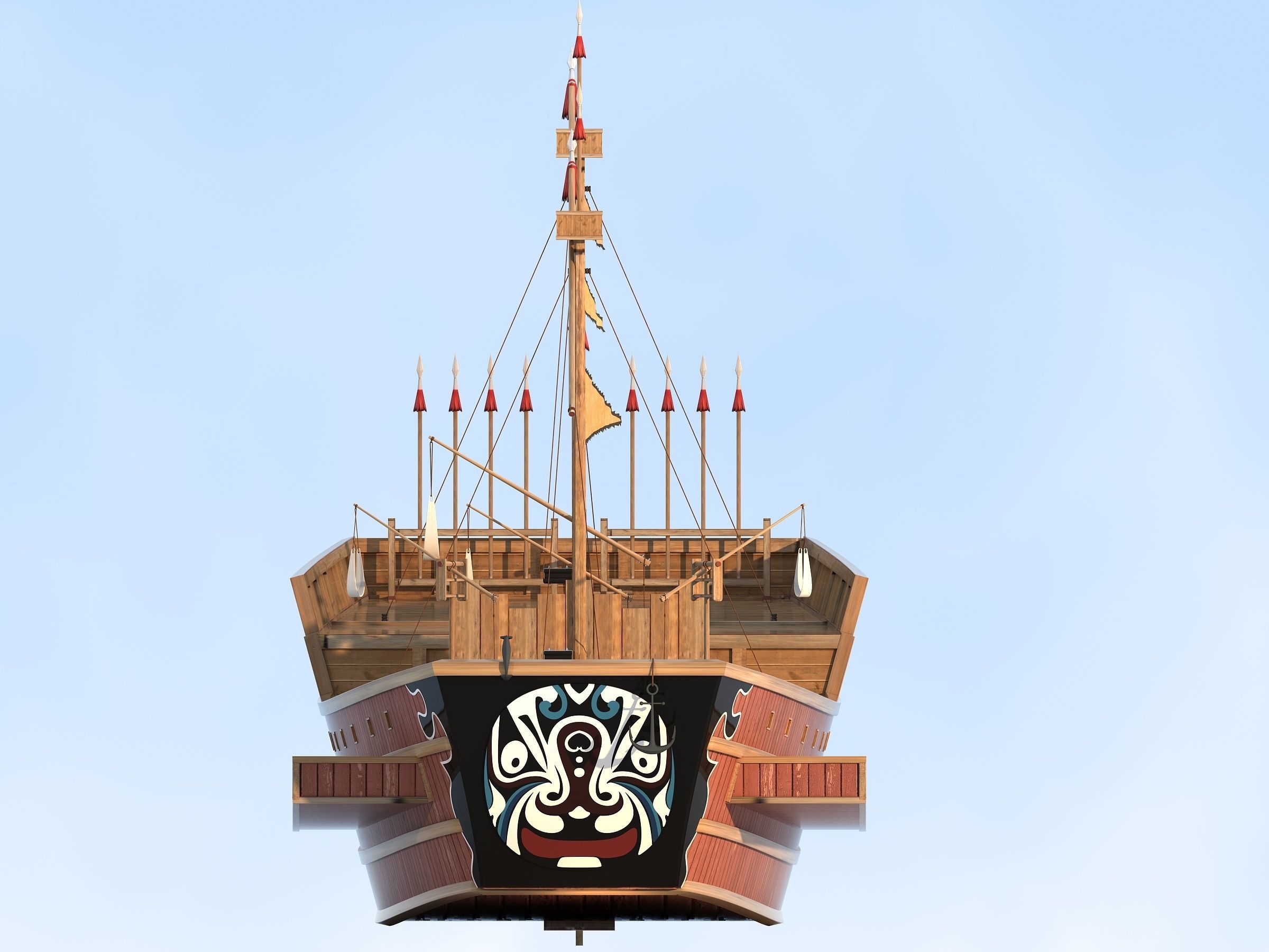 Warships of the Southern Song Dynasty 3D model_1