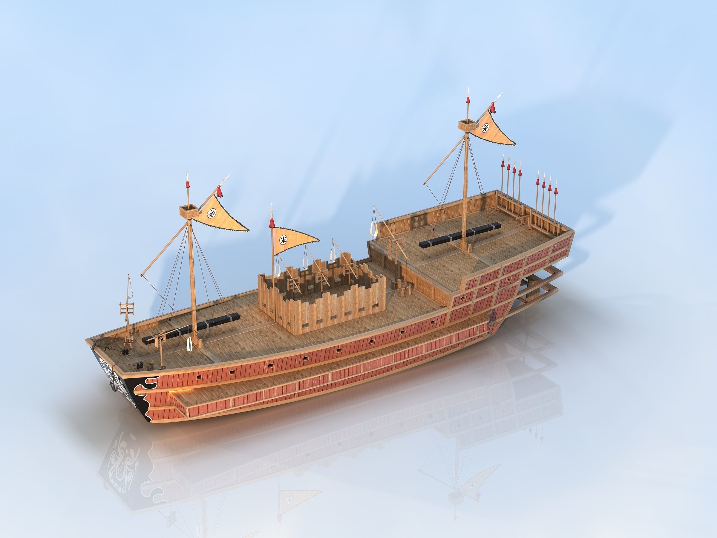 Warships of the Southern Song Dynasty 3D model_3