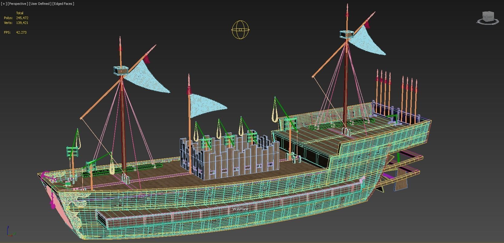 Warships of the Southern Song Dynasty 3D model_4