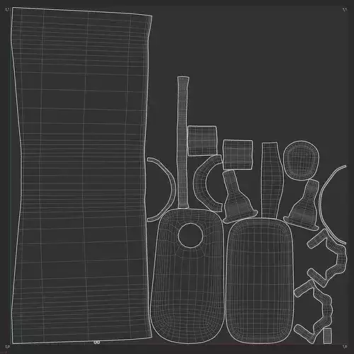 Canister two rusty cans Low-poly 3D model 7