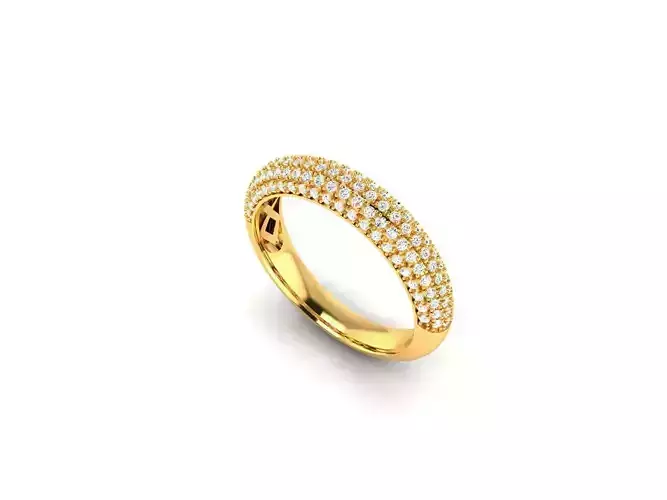 Solitaire Engagement Wedding Ring 3D print model