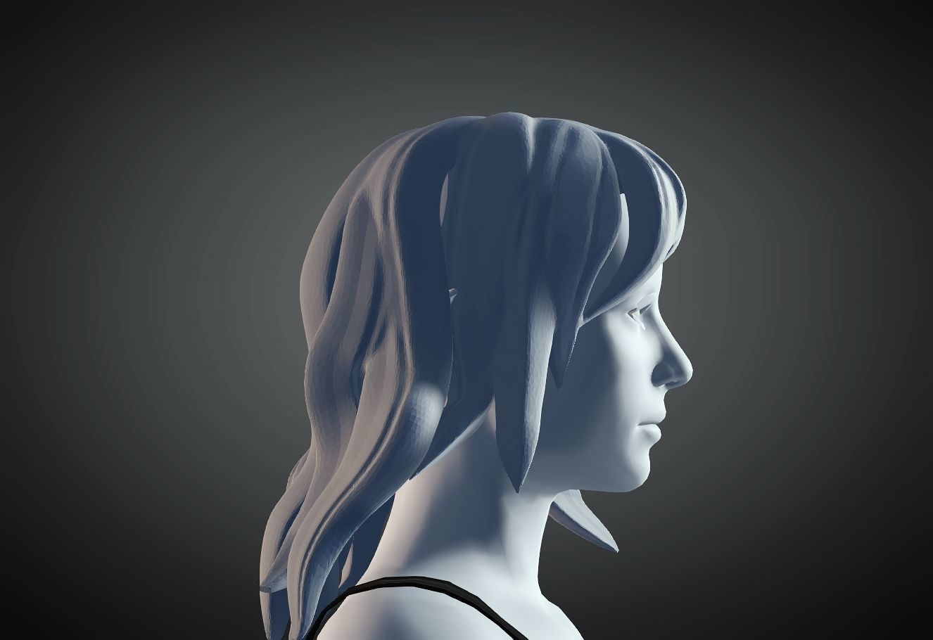 3D Hair style for Female 69 3D model 3D print model_2