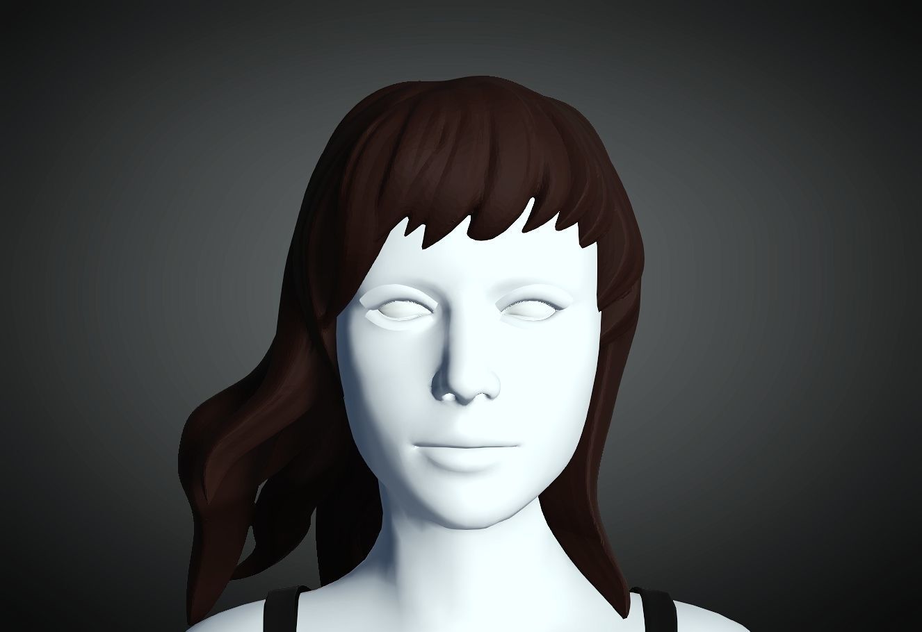 3D Hair style for Female 69 3D model 3D print model_3