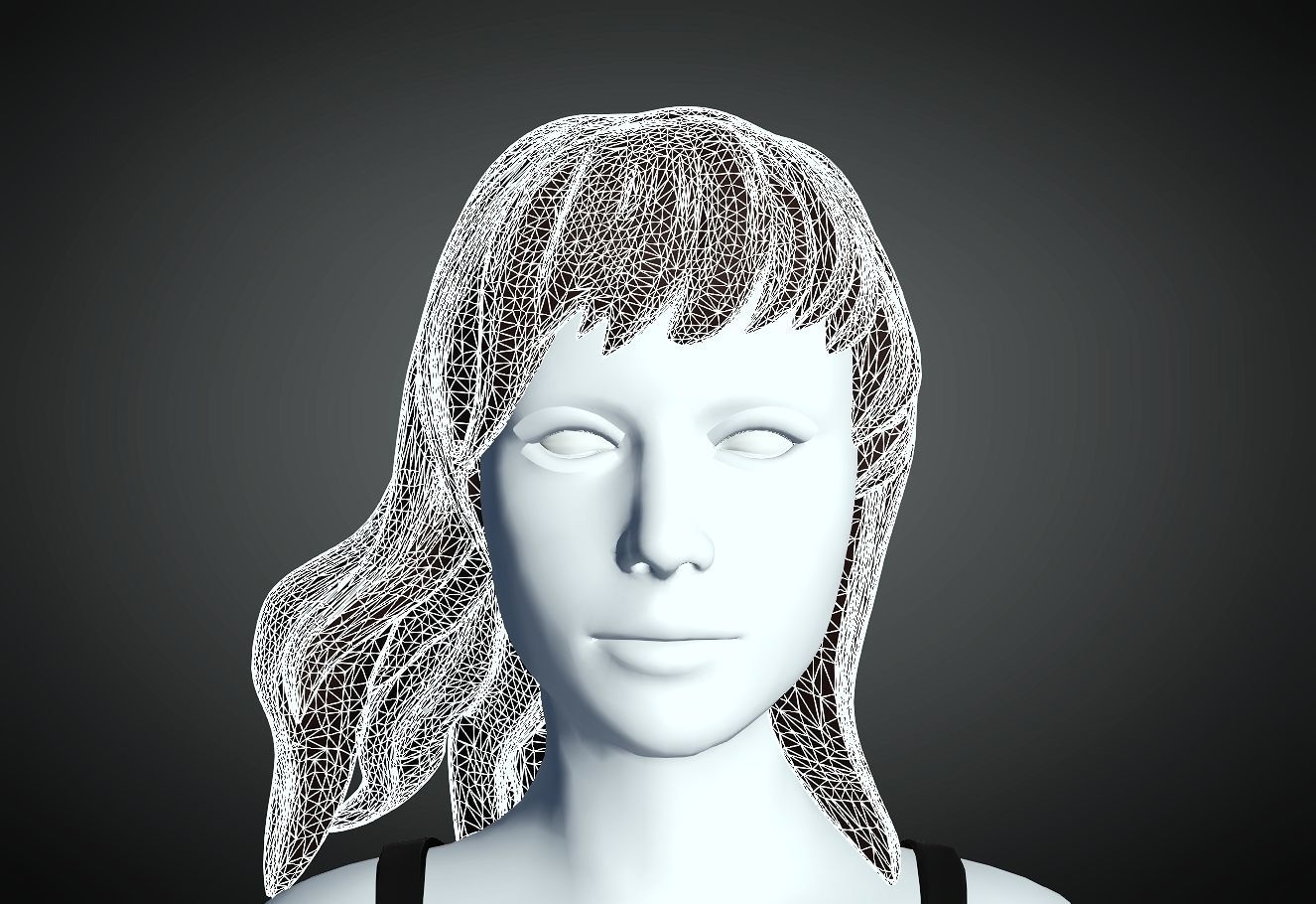 3D Hair style for Female 69 3D model 3D print model_4