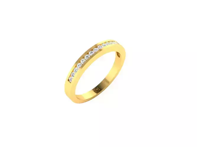 Solitaire Engagement Wedding Ring 3D print model