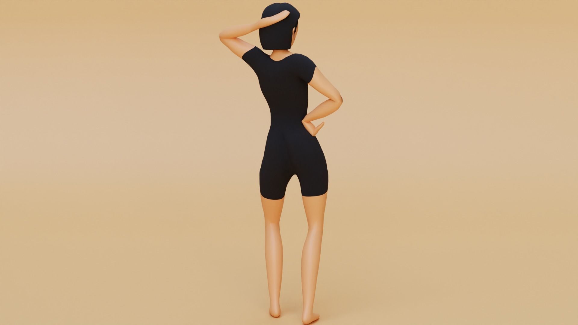 Female Body Rigged Low-poly 3D model_4