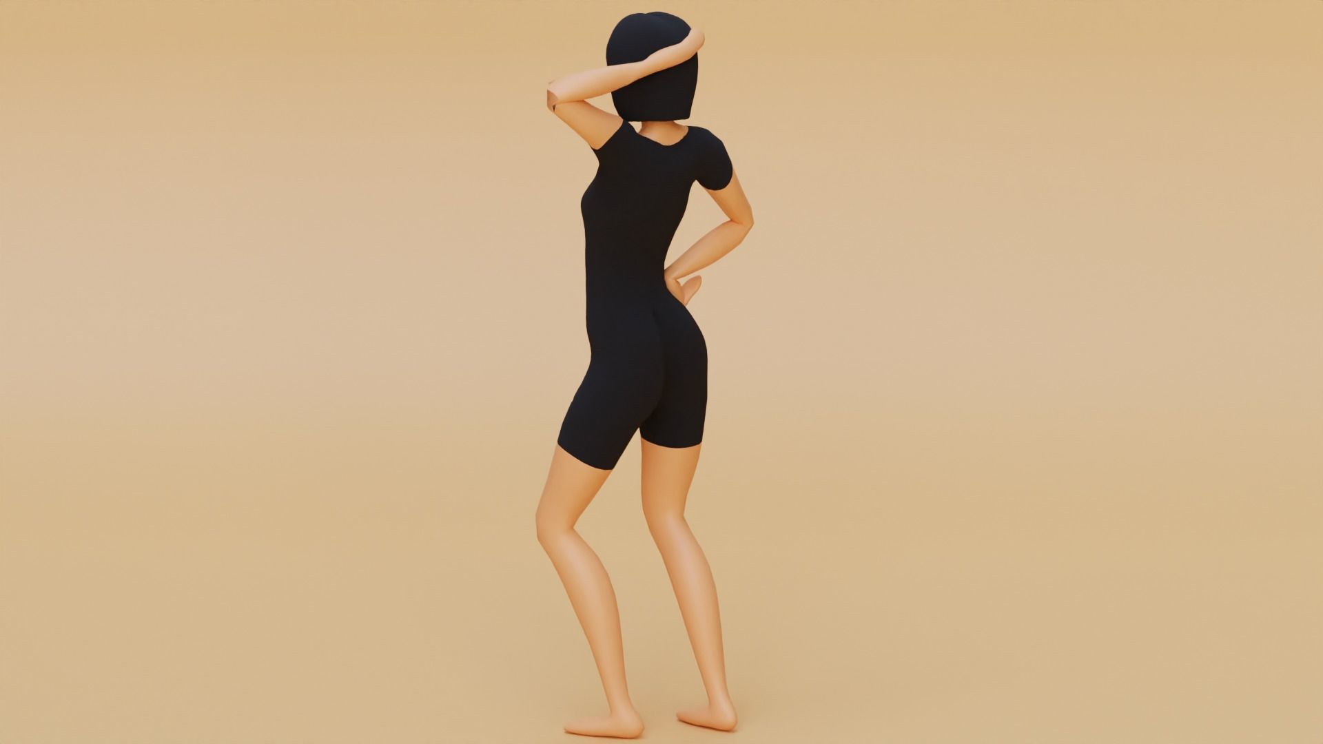 Female Body Rigged Low-poly 3D model_3