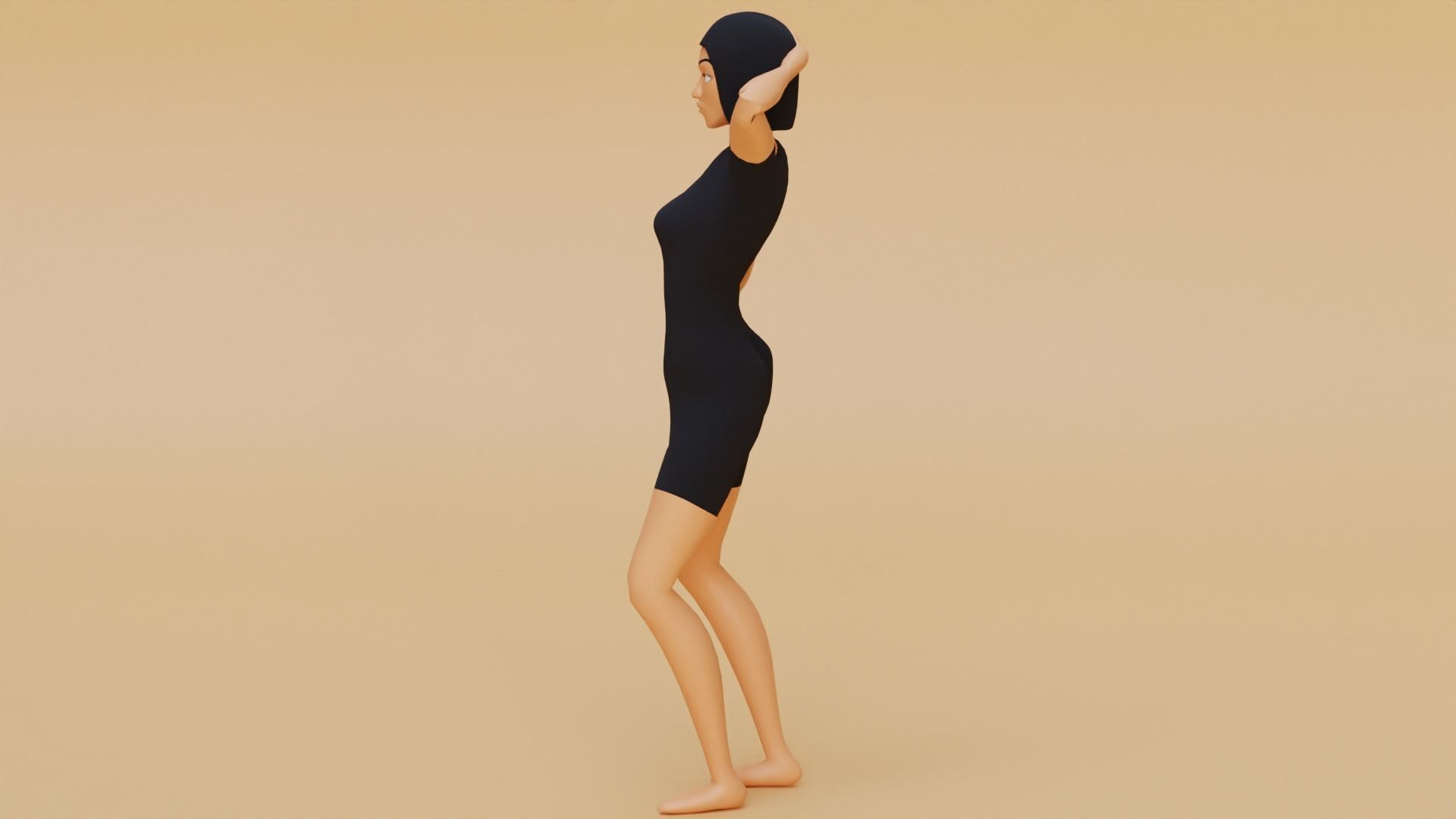 Female Body Rigged Low-poly 3D model_2