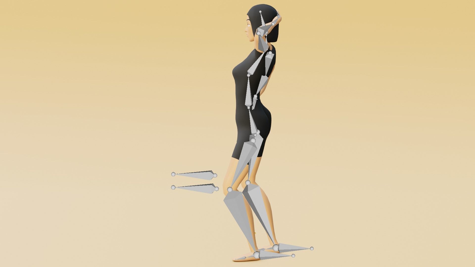 Female Body Rigged Low-poly 3D model_6
