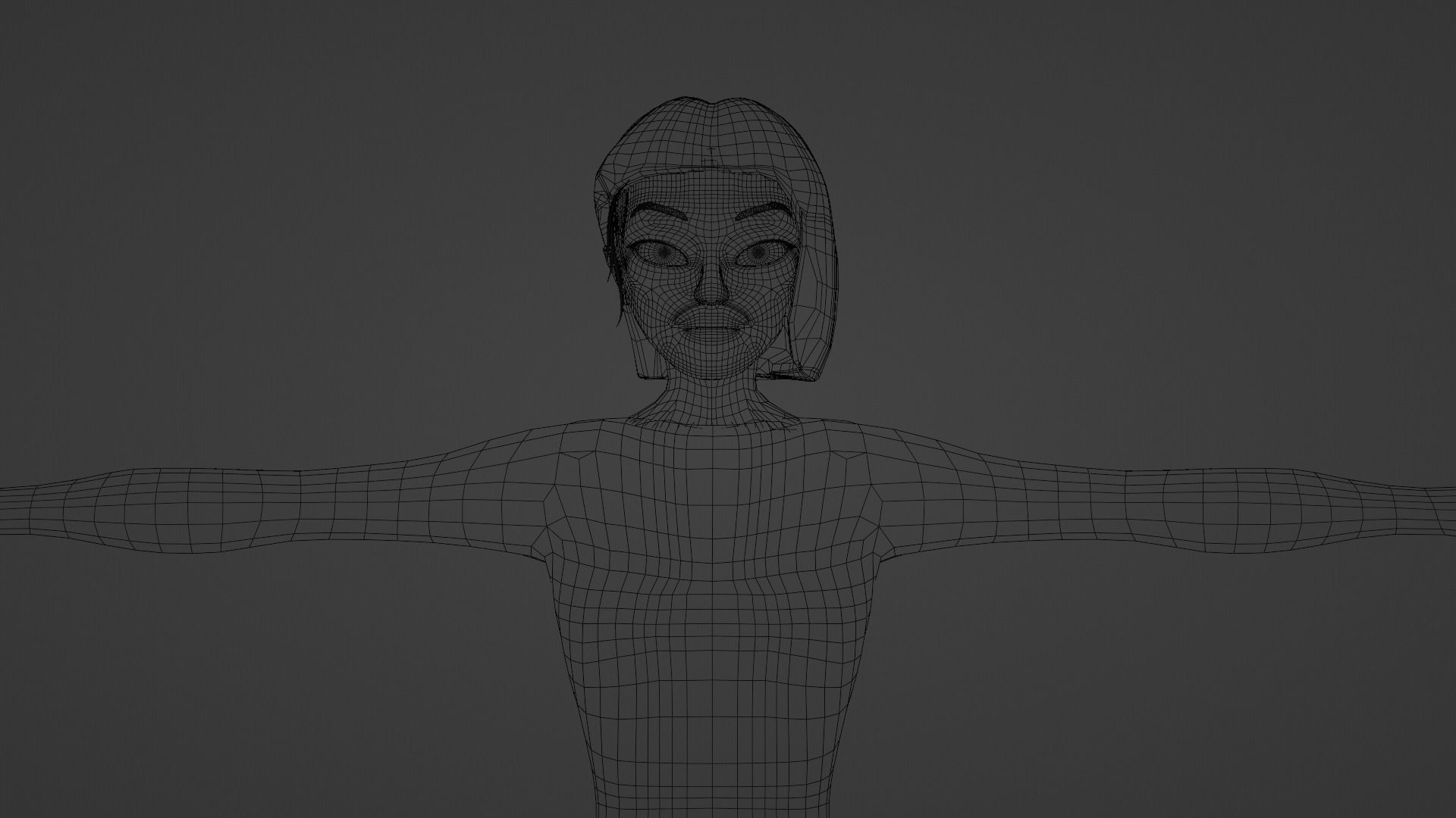 Female Body Rigged Low-poly 3D model_9