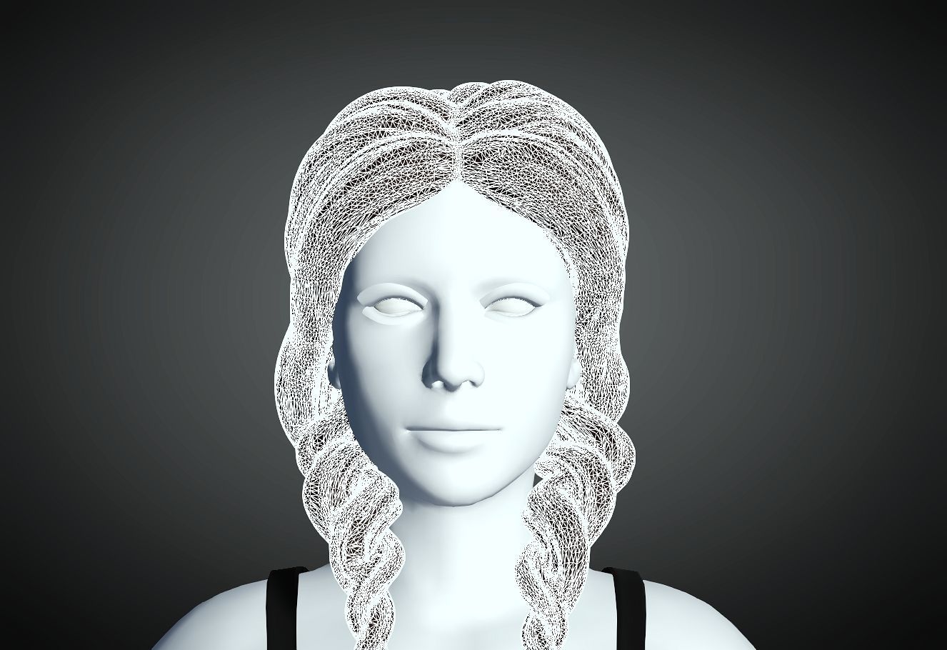 3D Hair style for Female 73 3D model 3D print model_4