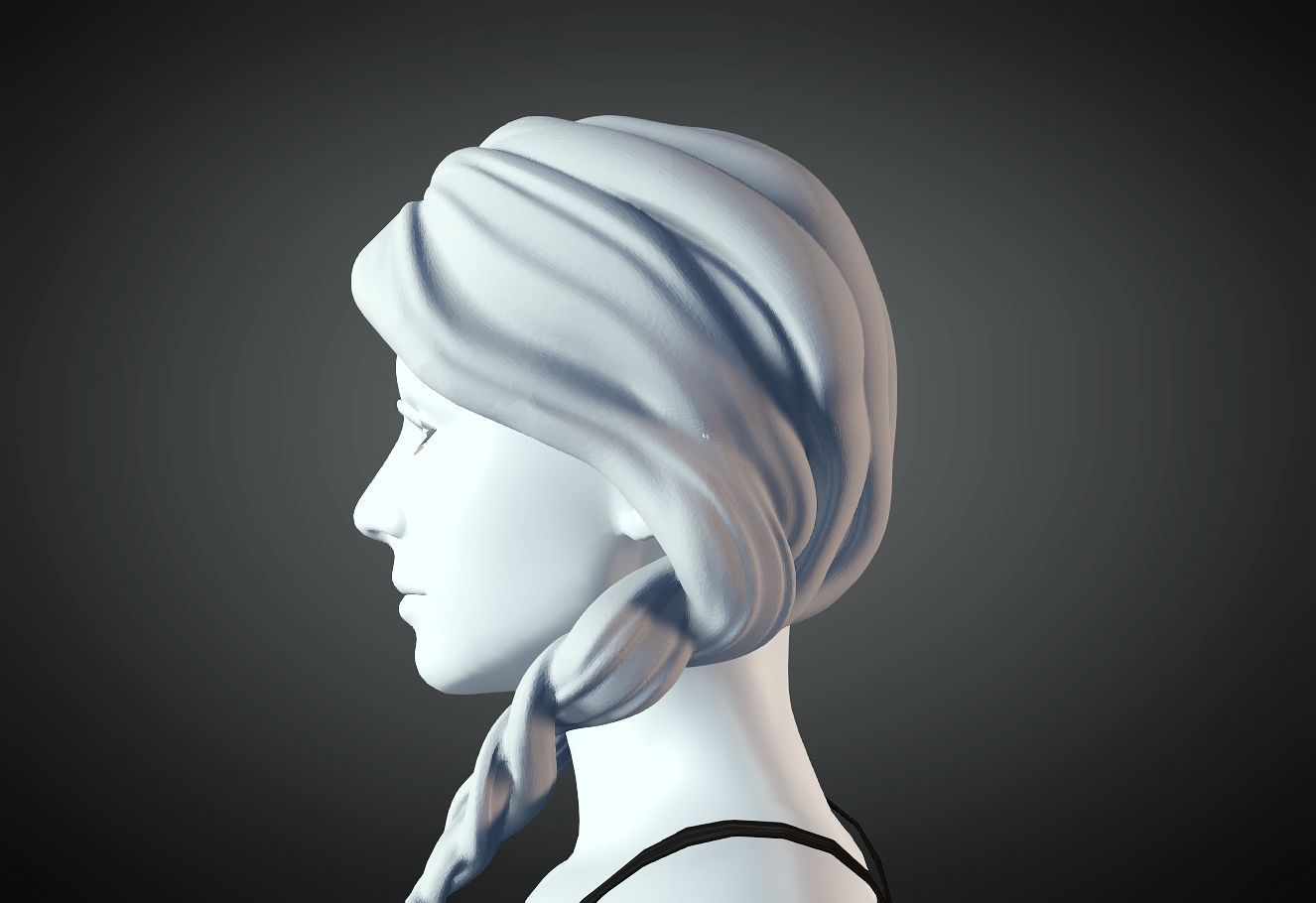 3D Hair style for Female 73 3D model 3D print model_1