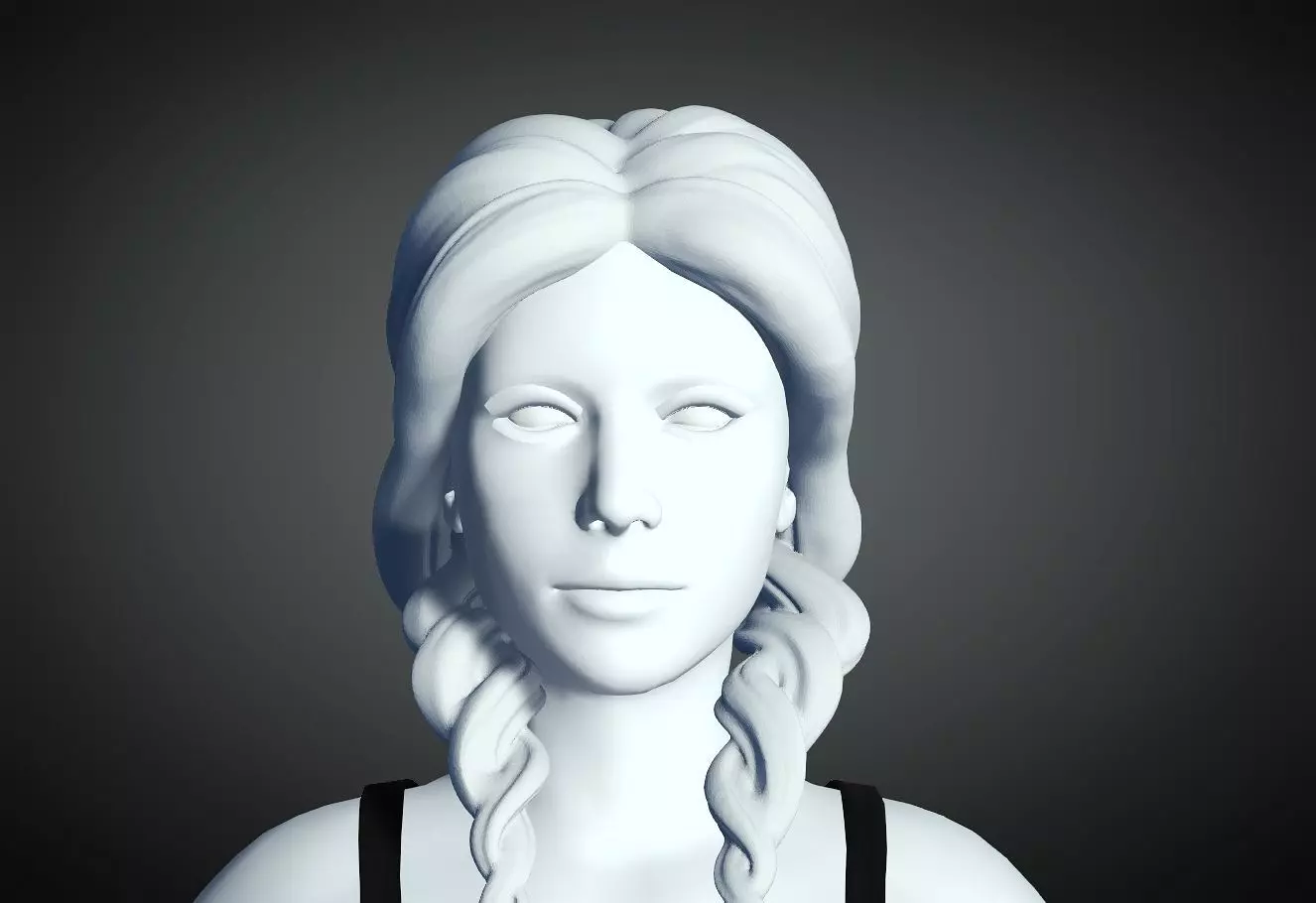 3D Hair style for Female 73 3D model 3D print model_0
