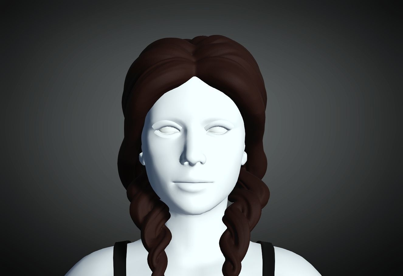 3D Hair style for Female 73 3D model 3D print model_3