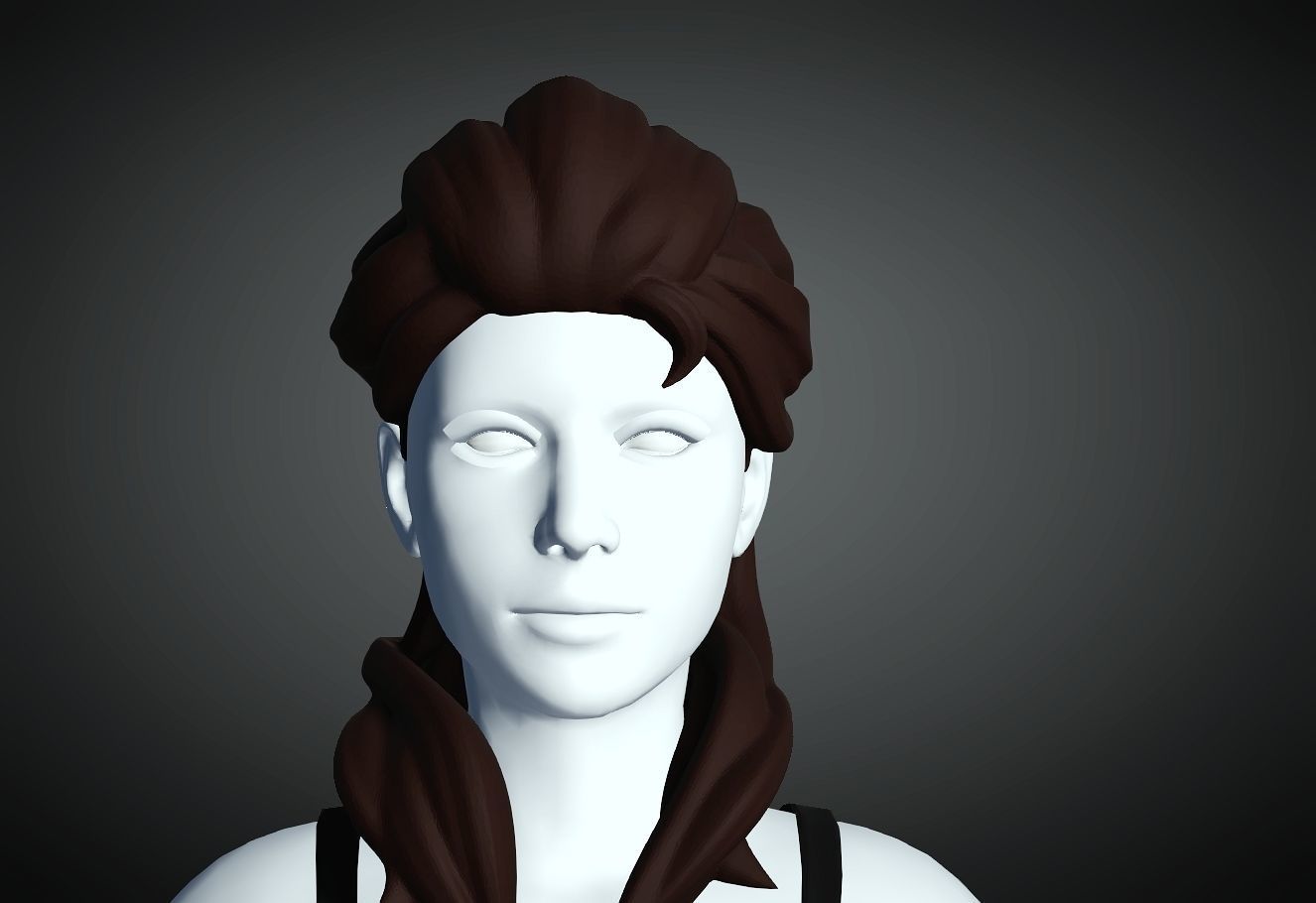 3D Hair style for Female 75 3D model 3D print model_3