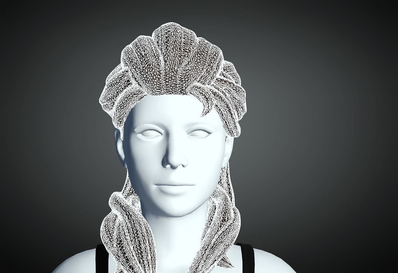 3D Hair style for Female 75 3D model 3D print model_4