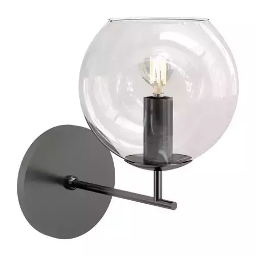 Schoppen-1491-1W wall light with glass globe