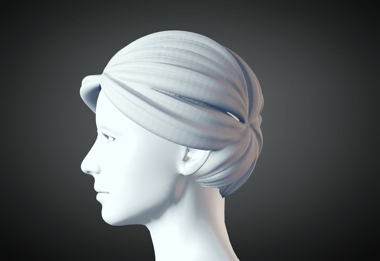 3D Hair style for Female 76 3D model 3D print model_1