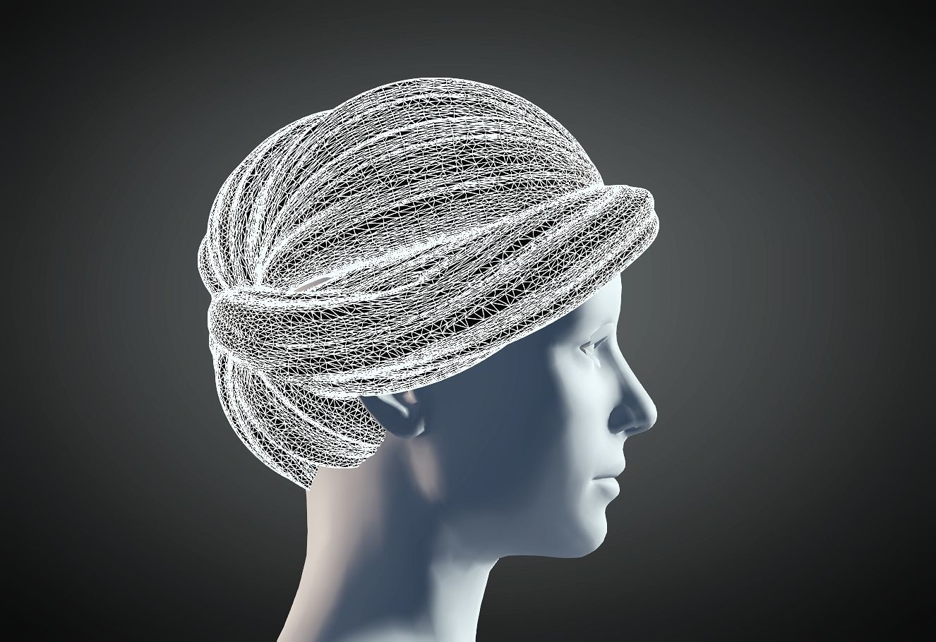 3D Hair style for Female 76 3D model 3D print model_6