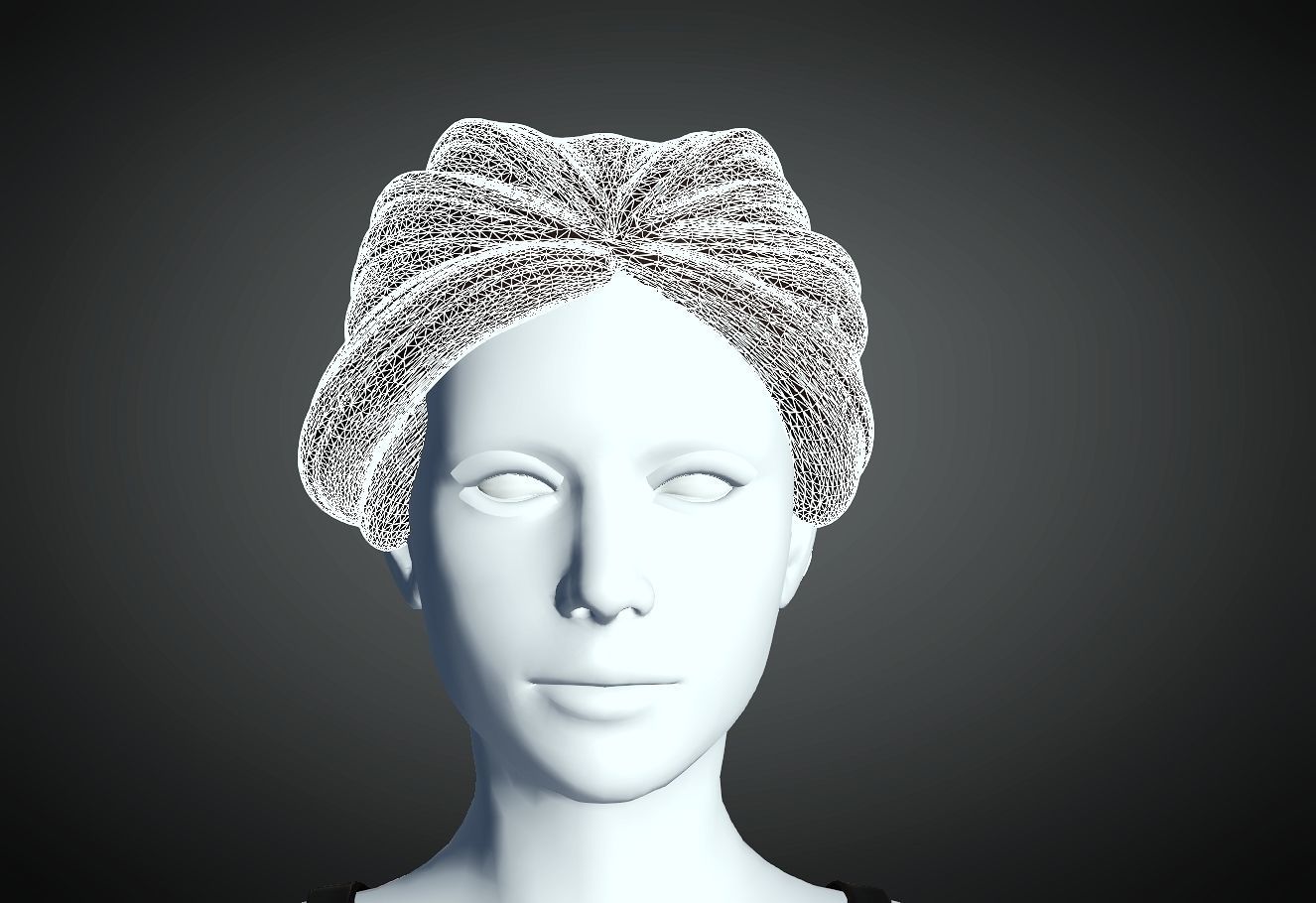 3D Hair style for Female 76 3D model 3D print model_4