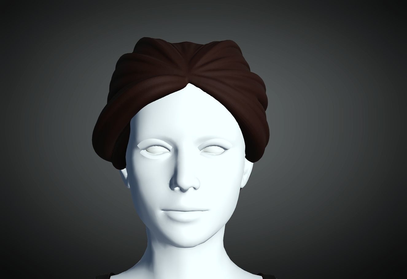 3D Hair style for Female 76 3D model 3D print model_3