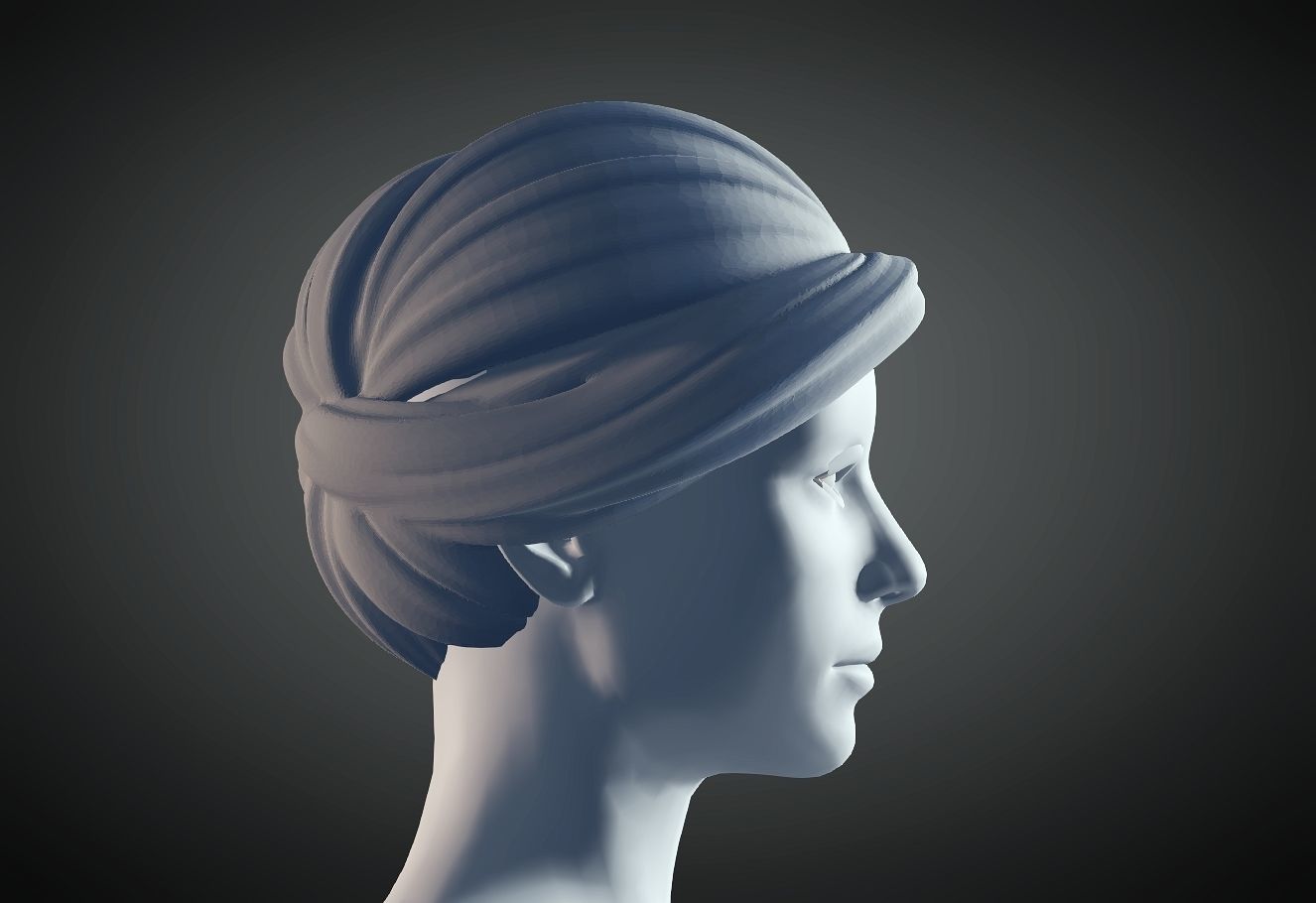 3D Hair style for Female 76 3D model 3D print model_2