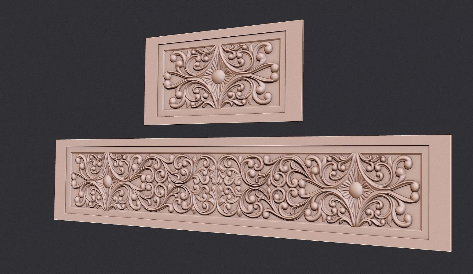 Islamic Tomb Patterned Panel Model for CNC Carving 3D print model_1