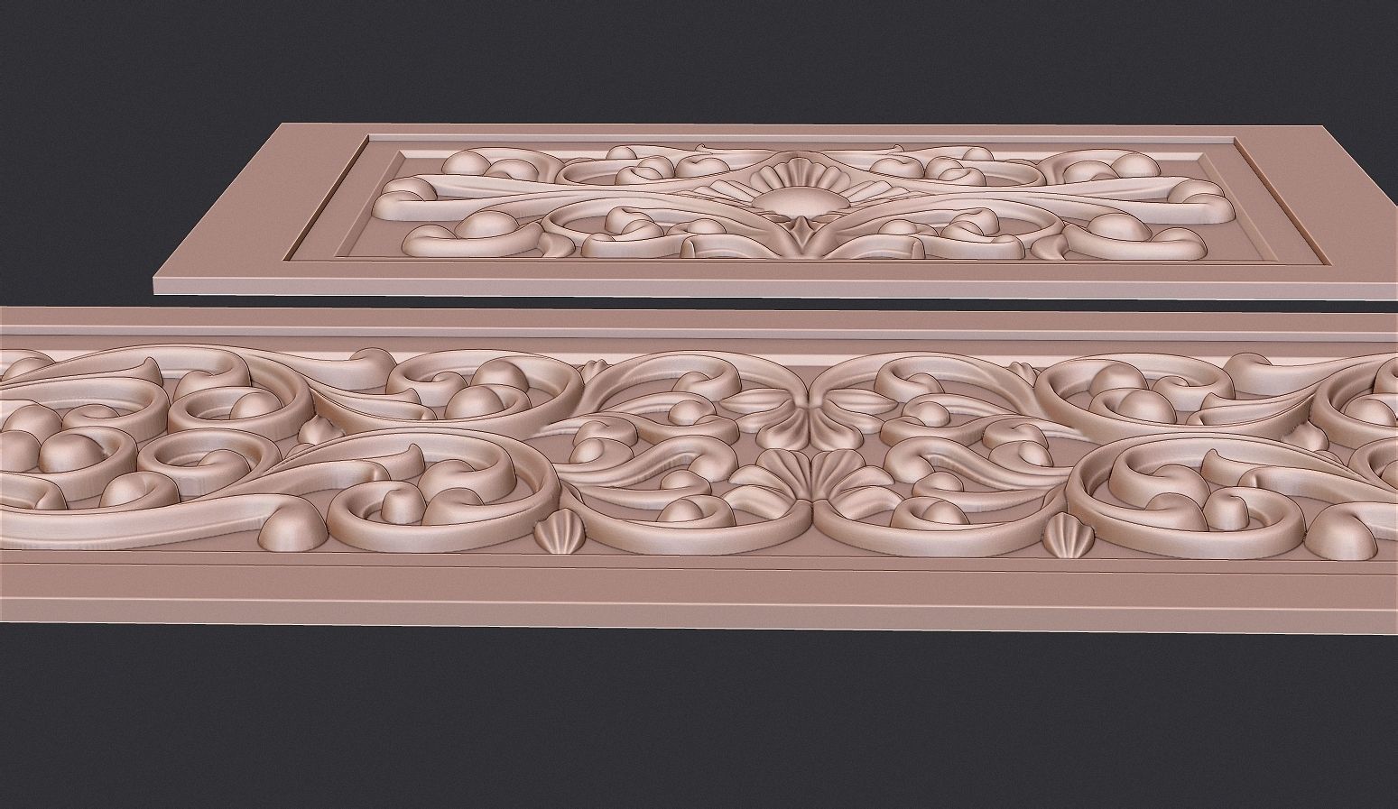 Islamic Tomb Patterned Panel Model for CNC Carving 3D print model_3