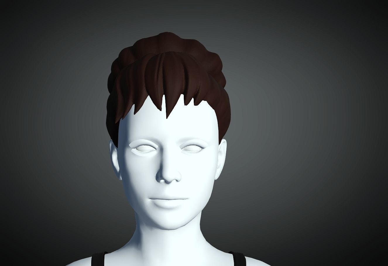 3D Hair style for Female 77 3D model 3D print model_3